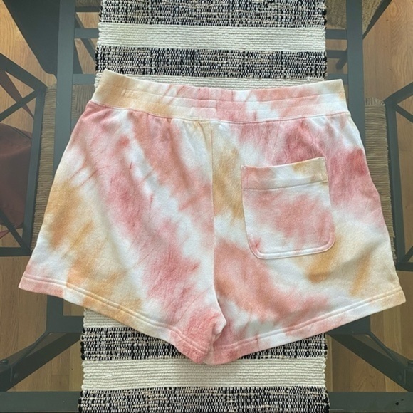 Rails Pink Orange Sunset Tie Dye Jane Pull On Sweat Shorts - Picture 6 of 15